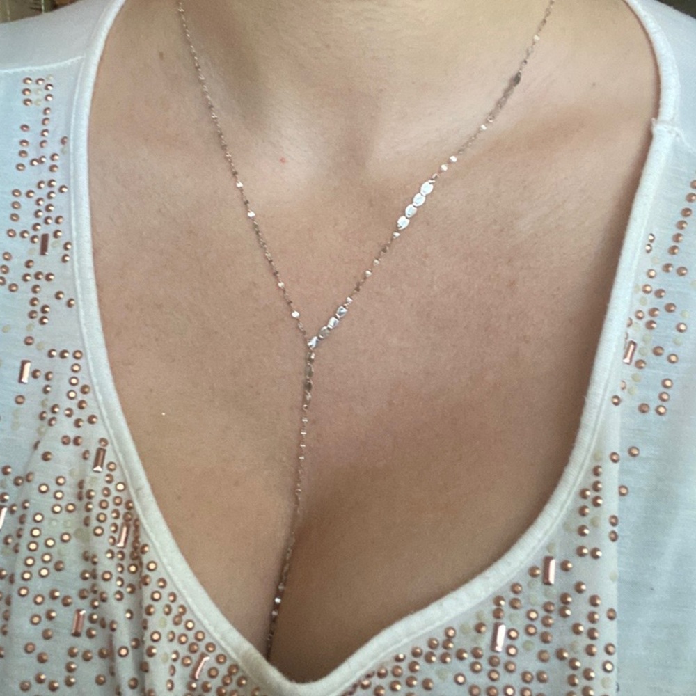Lana Jewelry White Gold Lariat Necklace